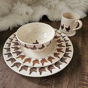 Emma Bridgewater Speckled Hen 4pc Place Setting Mug Bowl Plates England